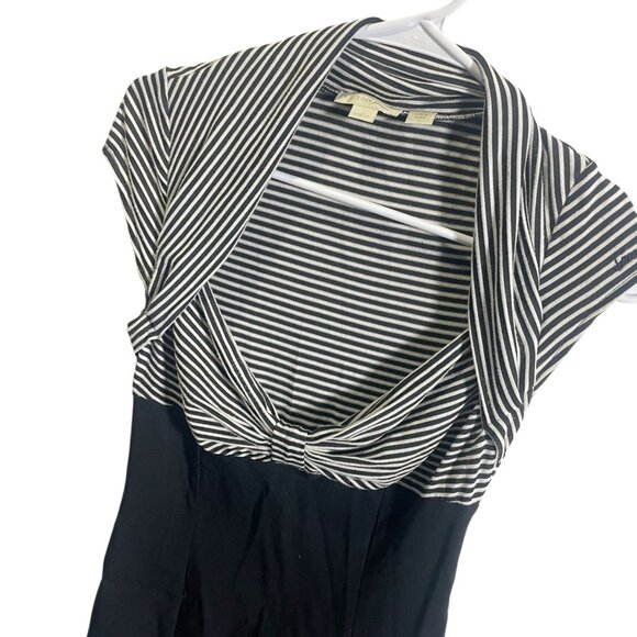 Y2K Vintage Guess Jeans Womens Striped & Black Contrast Dress Size S - Picture 2 of 4